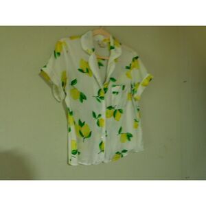 Kate Spade lemon pattern blouse, EUC